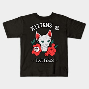 Kittens and Tattoos Kids T-Shirt